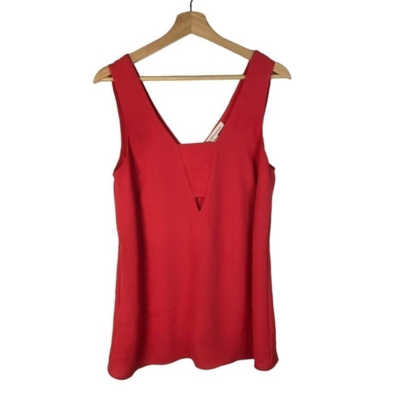 BCBGeneration Bright Coral Sleeveless Cut Out Tank Top S - Picture 2 of 4